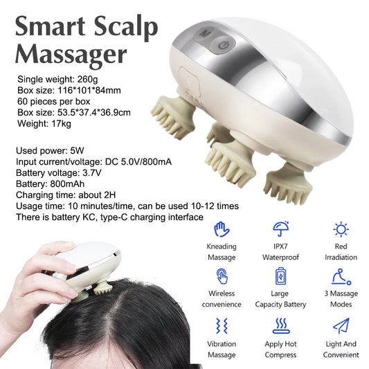Electric Scalp Massager — Stress Relief & Hair Growth