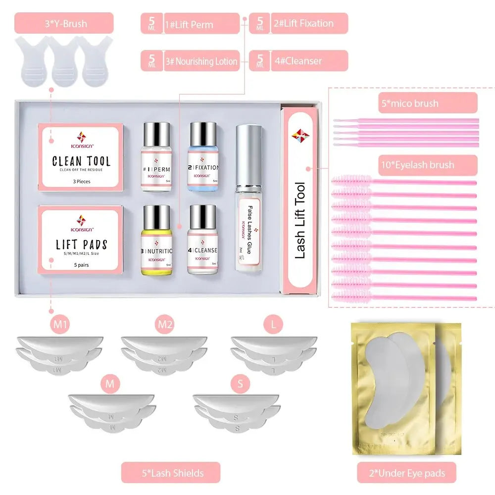 ICONSIGN Lash Lift Kit — Professional Eyelash Perm (6-8 Weeks)