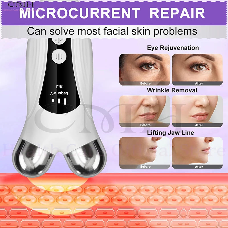 EMS Face Sculpt Roller — 5 in 1 Microcurrent Lifting Massager