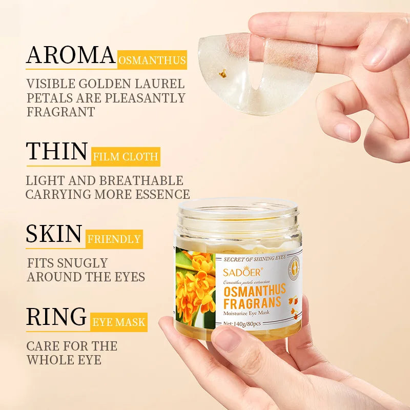 Gold Osmanthus Under Eye Patches — Hydrating & Anti-Aging (80 Pcs)