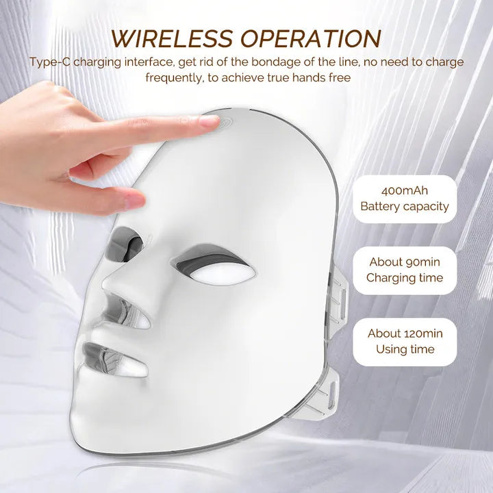 7-Color LED Facial Mask — Skin Rejuvenation & Anti-Aging